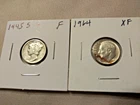 TWO DIMES ONE 1945S AND ONE 1964P-YOU DECIDE GRADE-FREE SHIP
