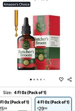  Butcher's Broom Extract- Alcohol-Free, Vegan, Non-GMO Sugar-Free 4 fl oz