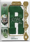 ROBERT GRIFFIN III 2012 UD Lettermen RC AUTO "R" LETTER PATCH #41/45 Baylor