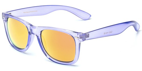 80er Jahre Retro klassische Sonnenbrille Herren Frauen durchscheinende Brille verspiegelte Gläser - Bild 8 von 17