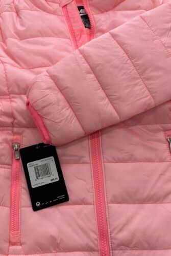 Nike Girls Just Do It Hooded Puffer Jacket Arctic Punch Size 6 New - Picture 6 of 6