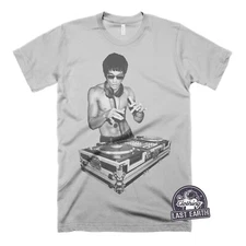 Bruce DJ Lee Shirt Deejay Music Kung Fu Graphic Tee Vinyl Record Vintage Shirt