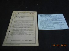 KFZ-Brief Pappe Kraftfahrzeugbrief NSU Prinz Typ 67  von 1967 Frankfurt