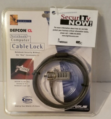 Targus Defcon CL Notebook Computer Combination Cable Lock, New Sealed ...