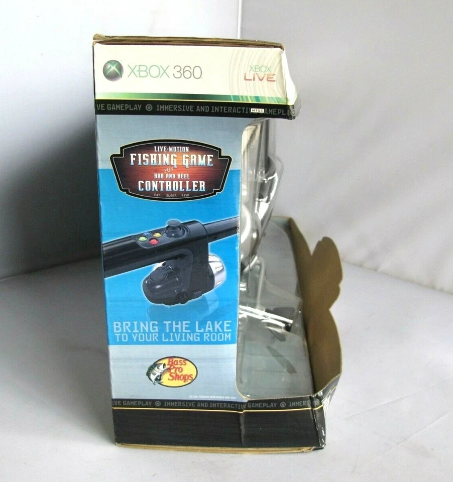 Controlador de caña de pescar y carrete Bass Pro Shops XBOX 360 para videojuego The Strike Foto 4 de 4