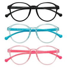 Kids Blue Light Blocking Glasses Round Frame School Computer Protection Age 3-8