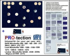 Coin Trays 70 Square Compartments 26 - 27.5mm Blue SAFE 182 + 194 Slipcase PRO