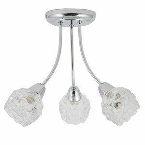 3 Cromato Moderno Braccio Plafoniera Lampadario Con Gorgogliare Tonalita Di Vetro Ebay