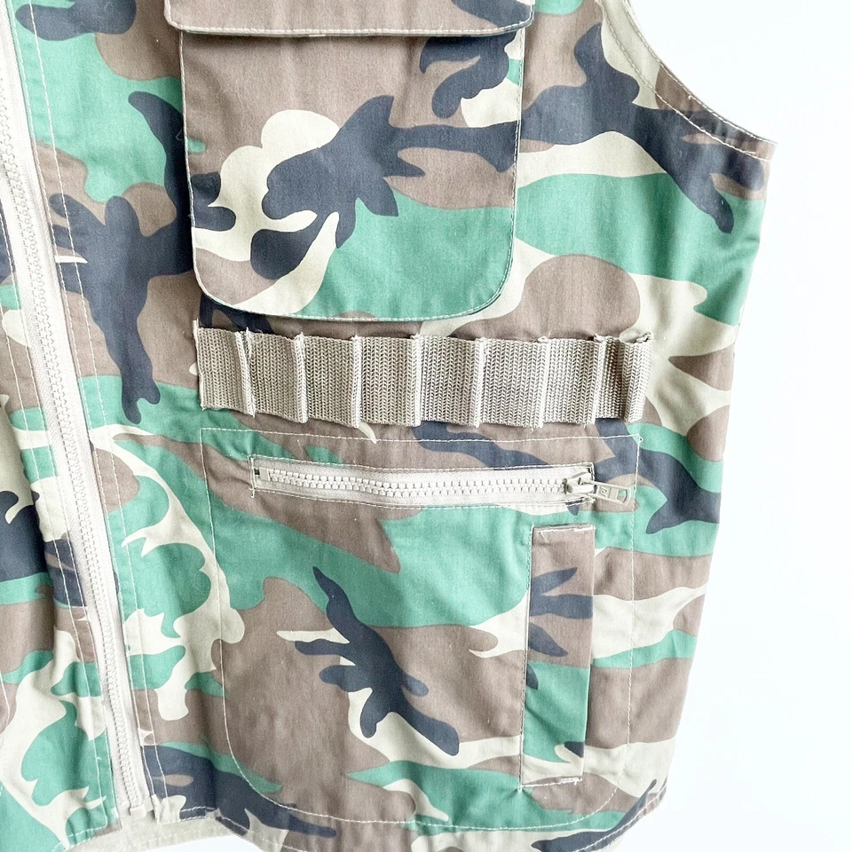 Rothco Fishing Men's Ranger Vest Camo Hunting Outdoor Size Large NWT Woodland - Image 3 of 4