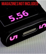 5.56 MAGAZINE STICKERS fits MAGPUL PMAG 30 GEN M3 MAGS PINK NUMBERS 1-6