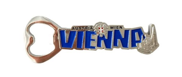 Wien Stephansdom Austria FlaschenöFfner Mit Metall Magnet Souvenir ÖSterreich-image