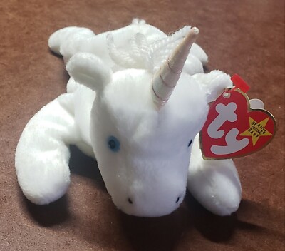 Ty Beanie Baby Mystic the Unicorn 1994 Iridescent Horn Errors Very
