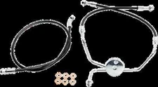 Mg XR Front Brake Line Kit Black Chr Non-ABS 33 14 Over Road Glide Custom 10-13