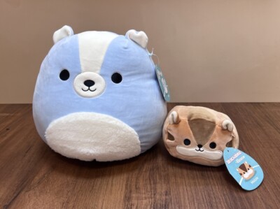 Squishmallows Sol the Skunk Nwt New 11  Plush 5  Melzie Stackable Chipmunk Set
