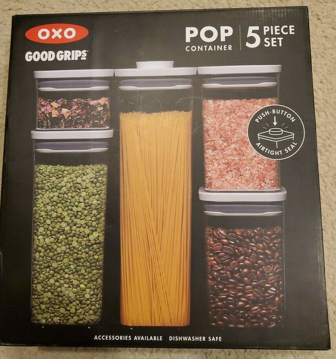 OXO Good Grips 10-Piece Pop Container Set - White