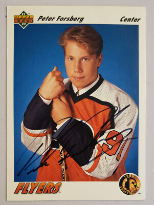 PETER FORSBERG 2019-1920 Upper Deck #64 Signed Rookie Card with our COA