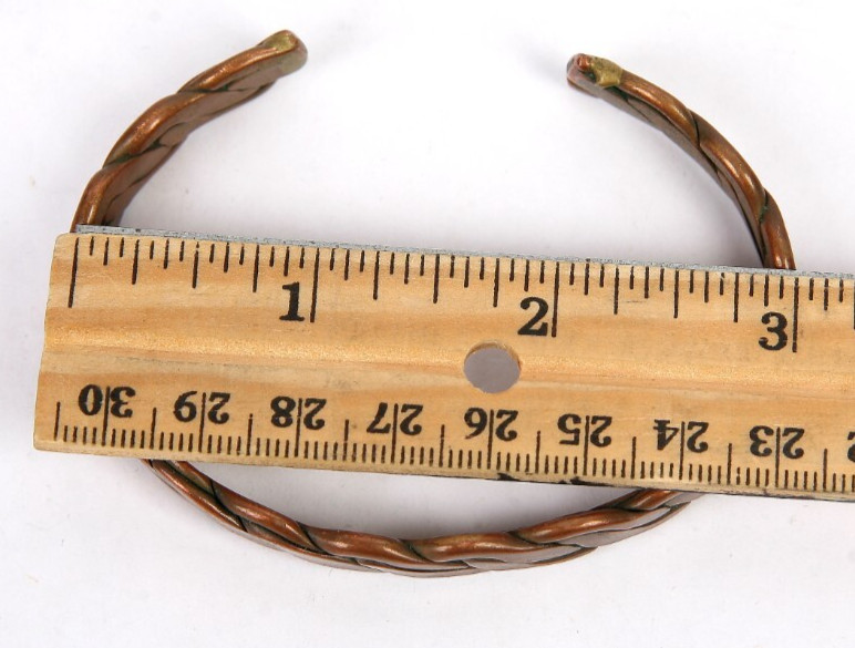 Vintage Handmade Solid Copper Braided Twisted Cuf… - image 9