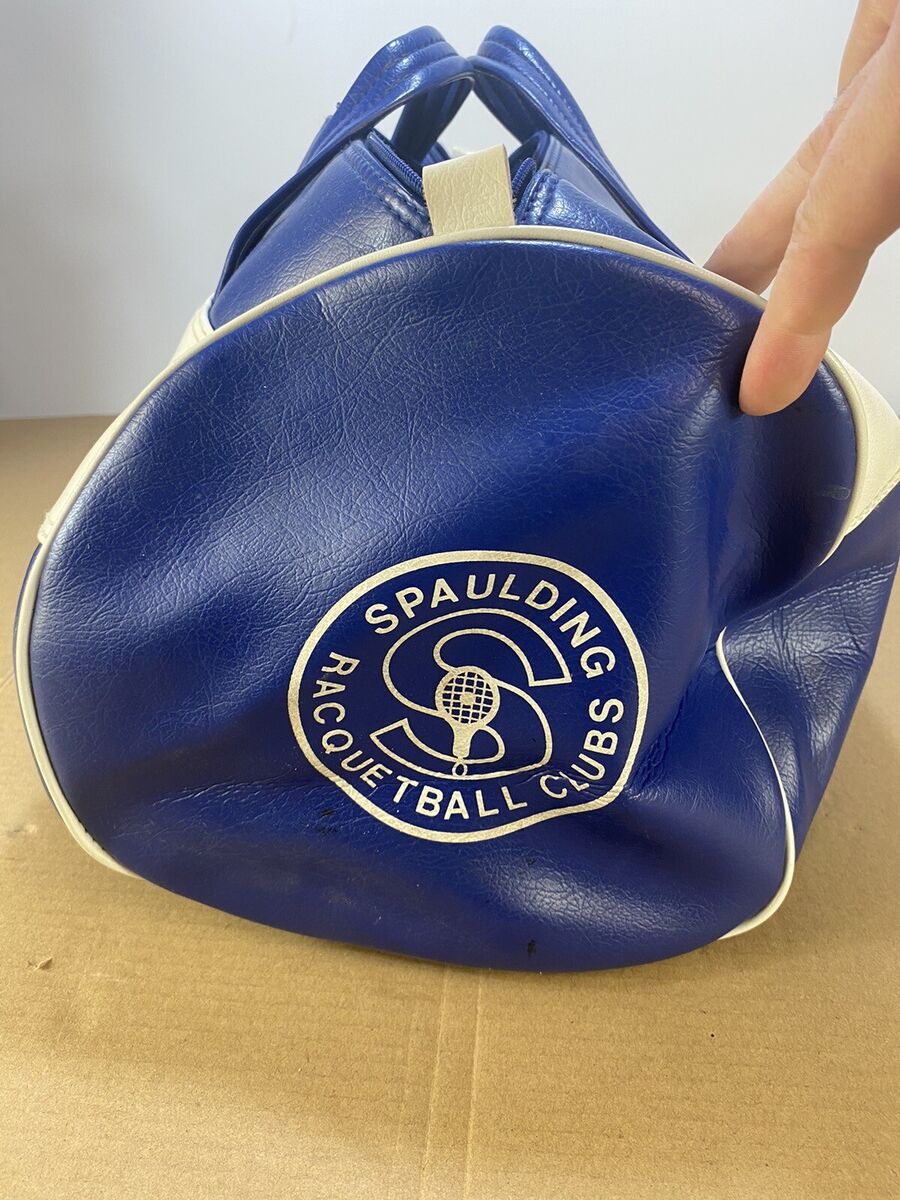 Vintage 70s 80s Leather Spaulding Racquetball Duffle Bag Gym Vintage 70s 80s Leather Spaulding Racquetball Duffle Bag Gym