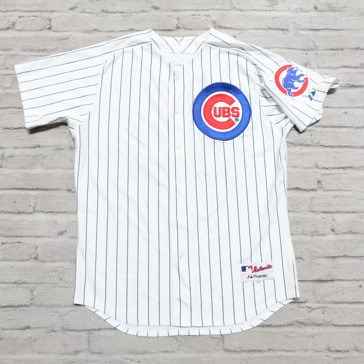 Vintage 00s Chicago Cubs Geovany Soto 18 Baseball Jersey Size 48 Authentic Sewn
