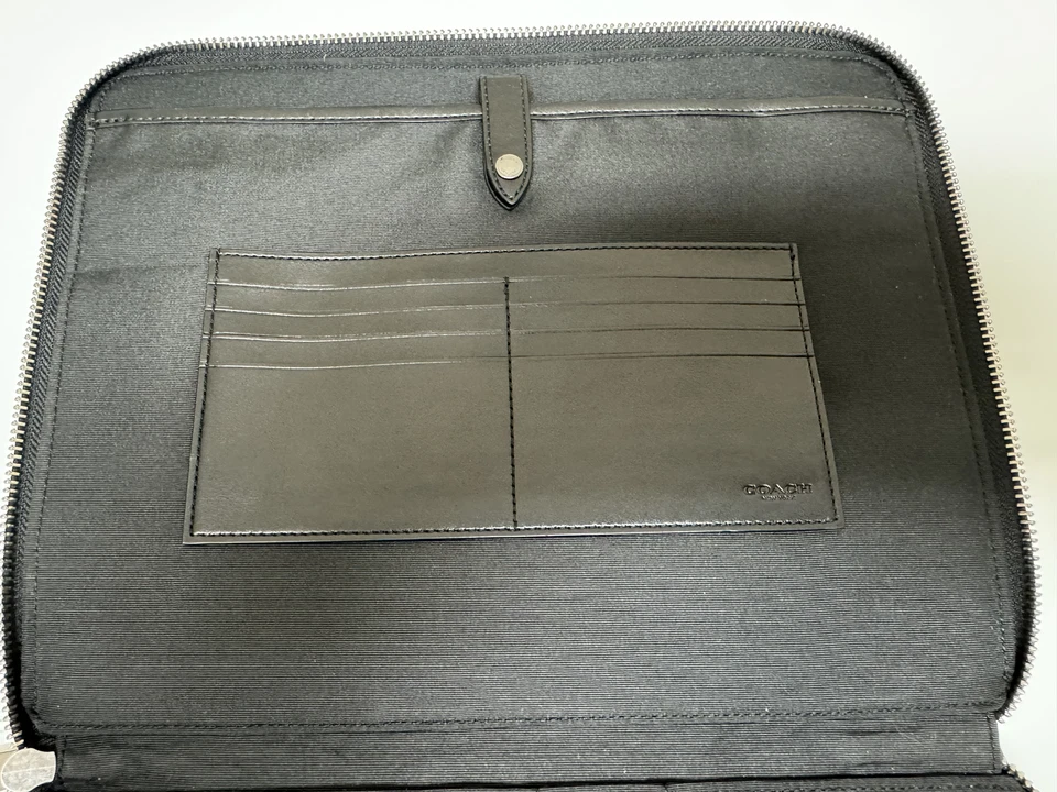 Coach Tech Case Signature Canvas Charcoal Black F32654 NWT. 11 X 8 INCHES - Image 3 of 4