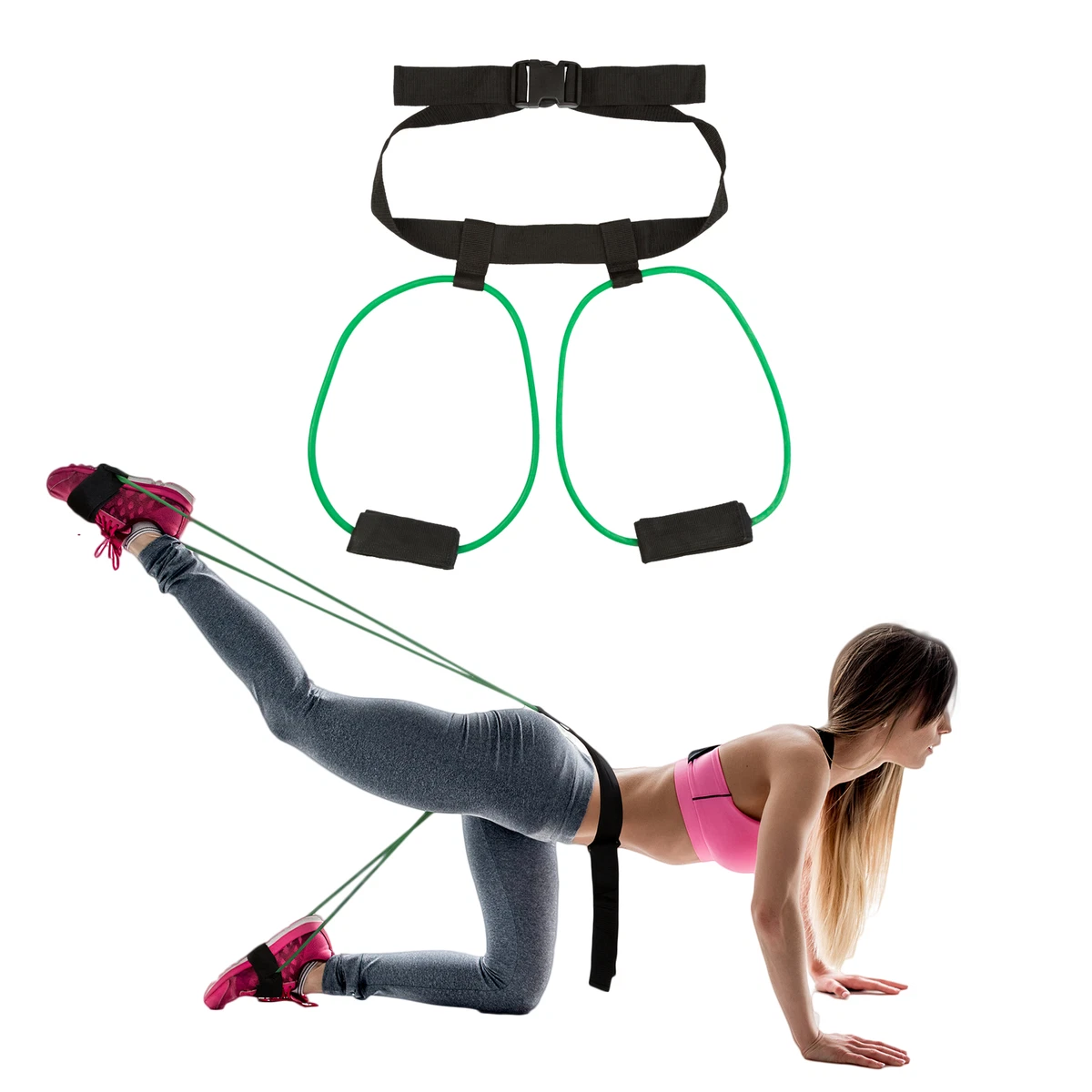 Women Booty Butt Band Workout Fitness Resistance Belt Tone Firm Gym Exercise  UK