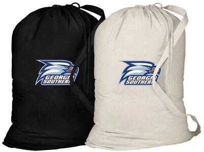 Georgia Southern Laundry Bags 2-Pack   GS Eagles Cotton Clothes Bags for Student