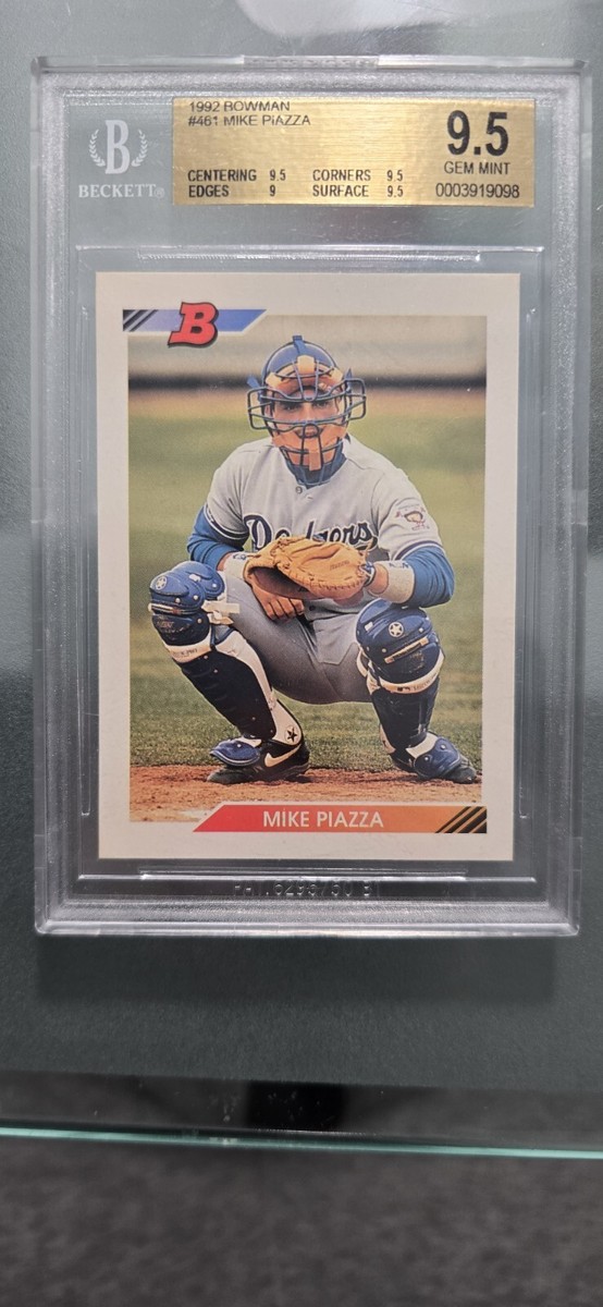 その他 92 bowman mike piazza rc GM!! Mike Piazza RC Rookie 1992 BOWMAN #461 Dodgers ~ Mets ⭐GREAT