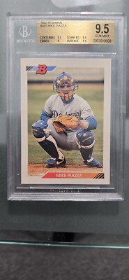 Mike Piazza RC Rookie 1992 BOWMAN #461 Dodgers ~ Mets ⭐GREAT