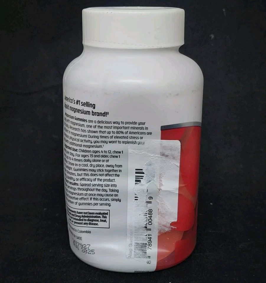 Gomitas de magnesio Trace Minerals 120 quilates bajas en azúcar para niños y adultos - sandía Foto 3 de 4