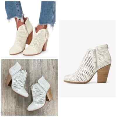 NIB $595 Rag Bone Margot Boot In White Perf Size: EU36(US:6)