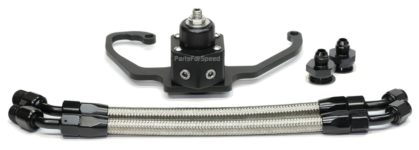 Fuel Pressure Regulator, Bracket, Holley Carburetor Braided Fuel Lines