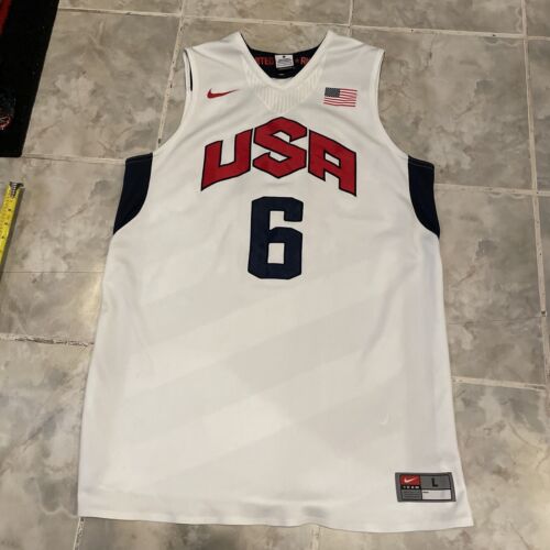 LeBron James Team USA NBA Miami Heat Nike Authentic Olympic Men's Jersey Size L - Picture 1 of 9