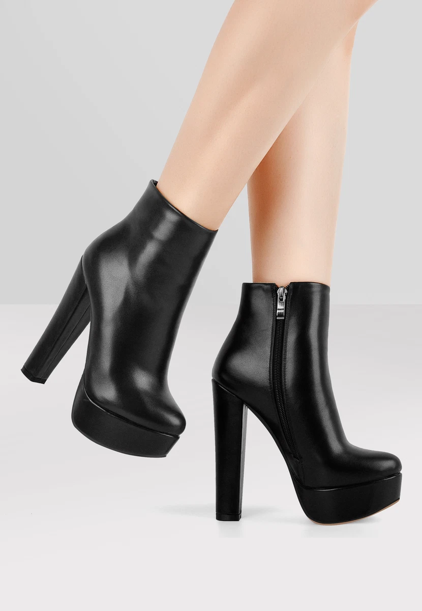 Platform block heel boots clearance