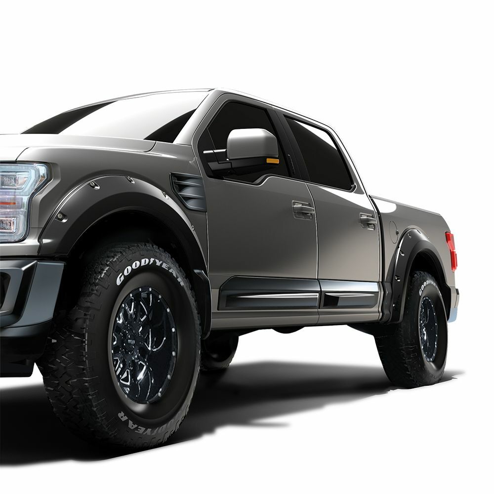 Fits 18-20 Ford F150 Air Design Super Bolt Fender Flares Satin Black 4pc  FO25A03 7502259352228 | eBay
