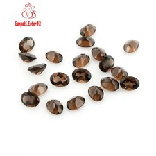SMOKY QUARTZ LOOSE GEMSTONE FACETED OVAL CUT 9x7 MM NATURAL CALIBRATED 5 PCS E7