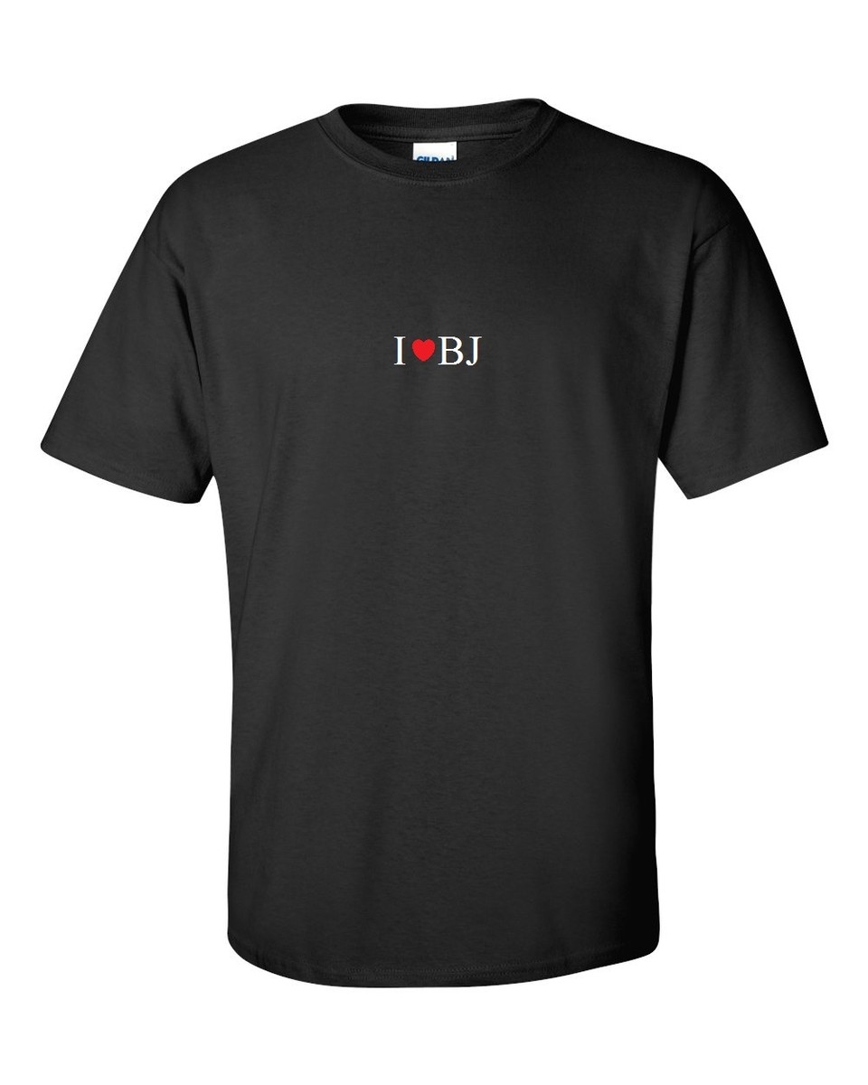 I Heart Love BJ Men's tee Shirt PICK Small 5XL COLOR Black