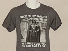 Men's Darth Vader T-Shirt Size Small Star Wars Vintage Death Star Ship Top