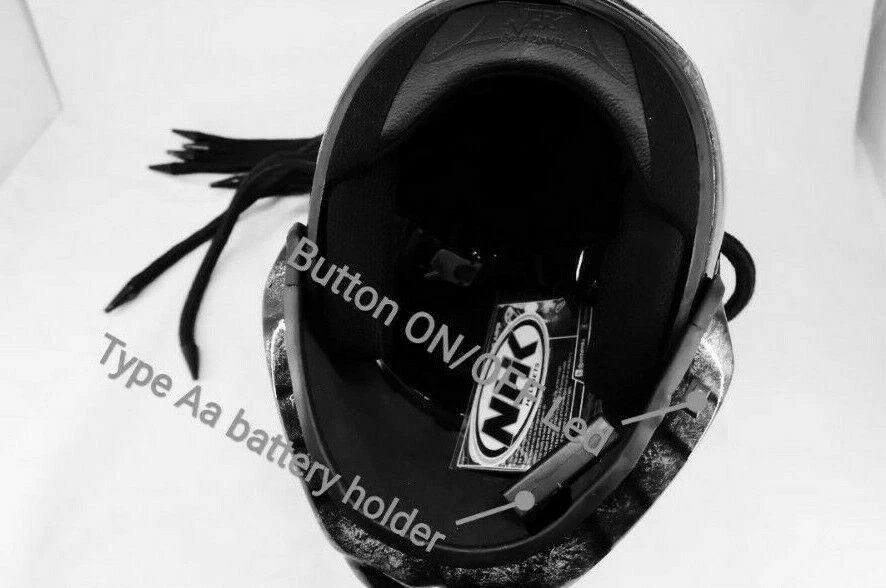 NUEVO CASCO DE MOTO PREDATOR CABEZA CALAVERA LÍNEA AZUL (CERTIFICADO DOT & ECE) Foto 4 de 4