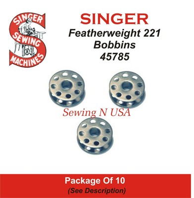 301 #45785 16 Bobbins for Singer Featherweight 221
