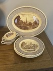 Vintage Set of "Shakespeare Land" pottery by Myott Son & Co, Made In England