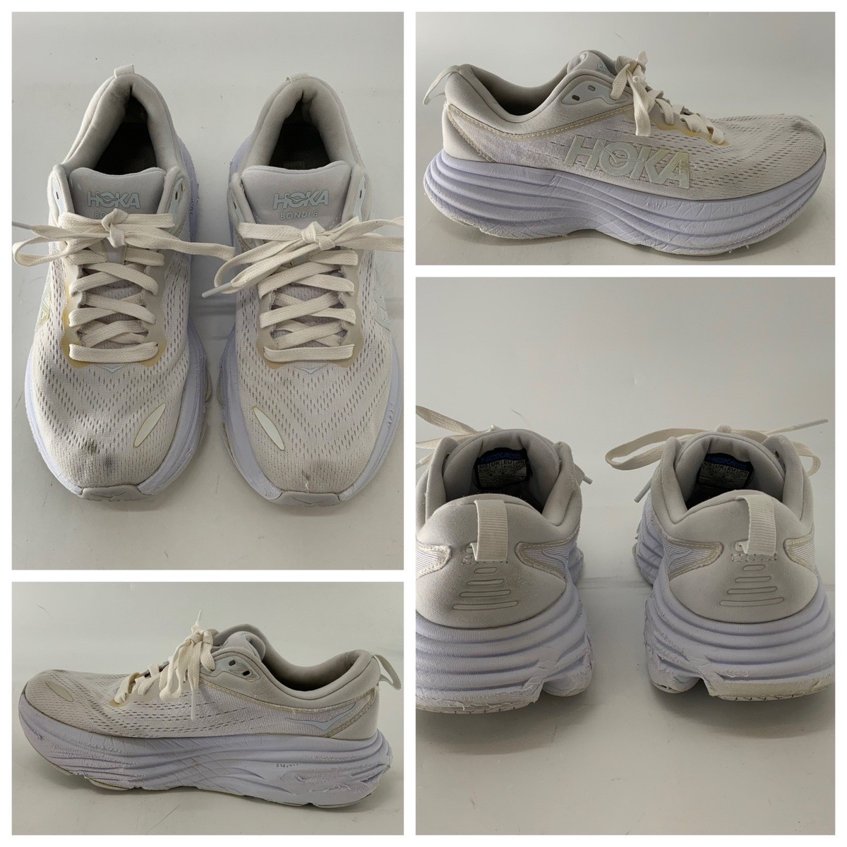 Hoka One One Bondi 8 Running Shoes Women Sz. 8.5 B White 1127952