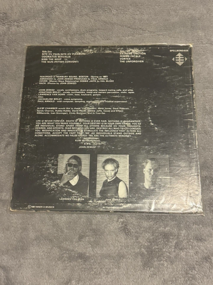 Sleep Chamber — ультраредкая индустриальная пластинка Spellbondage (XXX Records) (1987) — новая - Изображение 2 из 4