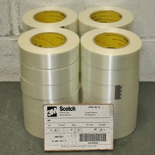  24 Scotch Filament Strapping Packaging Tape 8981, 1.5" x 180ft x 6.6mil, Clear