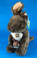 Wild Republic Kangaroo w/ Joey Plush Stuffed 12" Sacramento Zoo Classroom