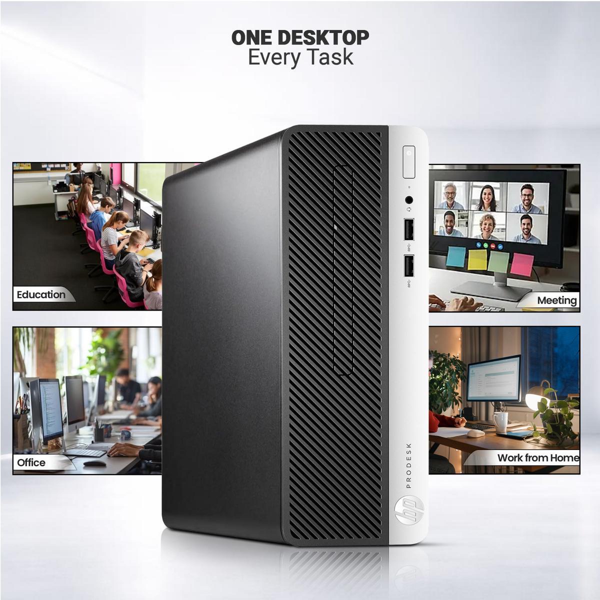 HP 400 G5 SFF 第8世代 i5/16G/M.2 512G/Win11 HP 400 G5 SFF Desktop PC Intel i5-8400 16GB RAM 512GB SSD HDD 24