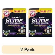 Clump  Seal SLIDE Cat Litter Easy Clean-up Multi-Cat Clumping Litter, 38 lbs