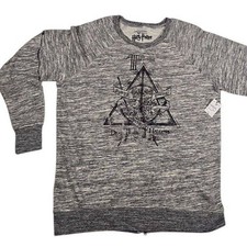 Harry Potter Sweatshirt Deathly Hallows Graphic Pullover Top Universal SM NWT