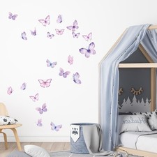 Colorful Butterfly Wall Decals for Kids Bedroom Decor Cute Girls Room Stickers