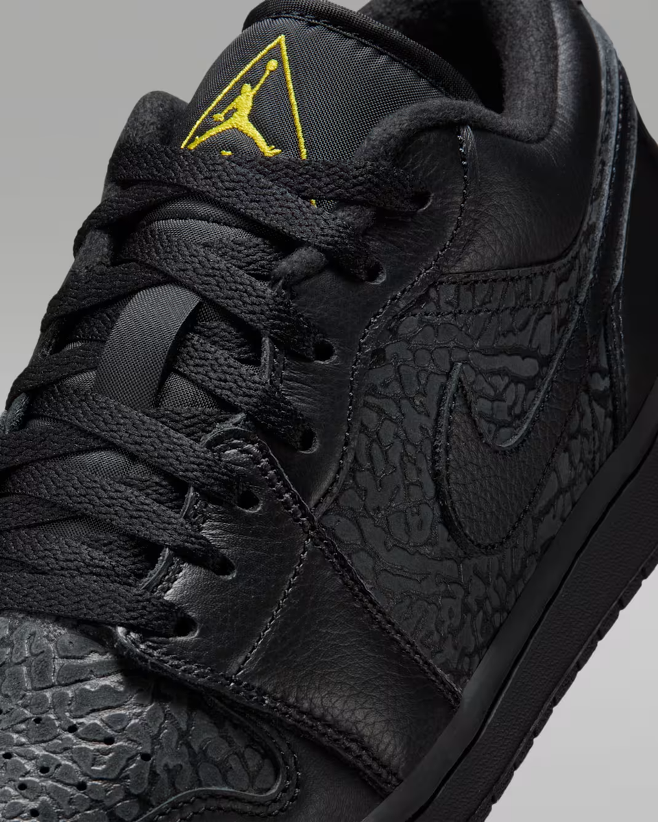 Air Jordan 1 Low SE Shoes Black Anthracite Tour Yellow Men's