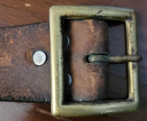 Old Military Brass Belt Buckle